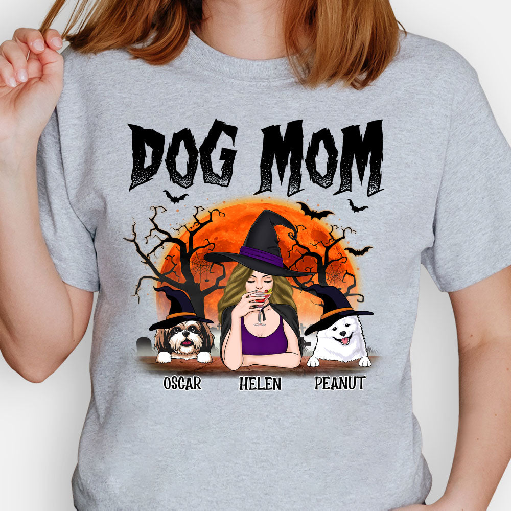 Dog Mom, Halloween, Personalized Canvas Tote Bag, Gift For Dog Lovers -  PersonalFury