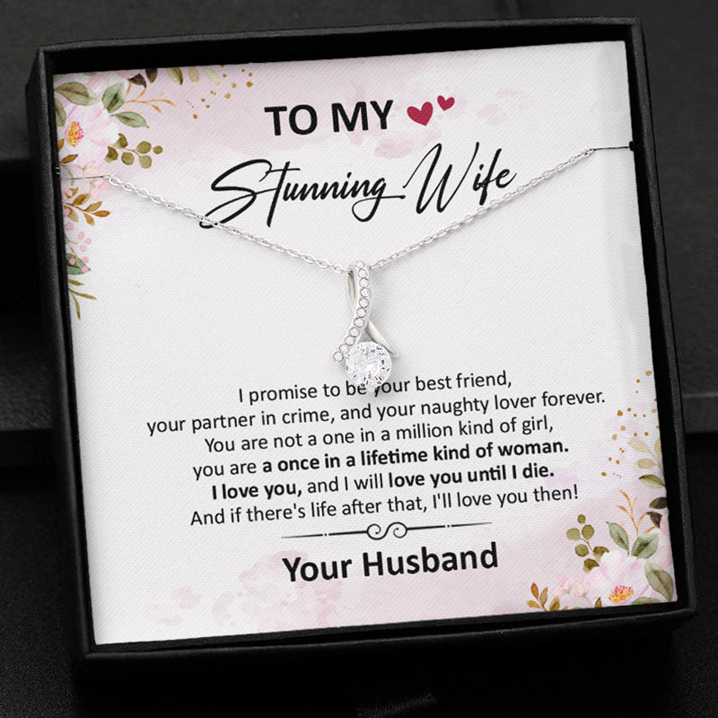 Once In A Lifetime Kind Of Woman, Personalized Luxury Necklace, Message Card Jewelry, Gift For Her