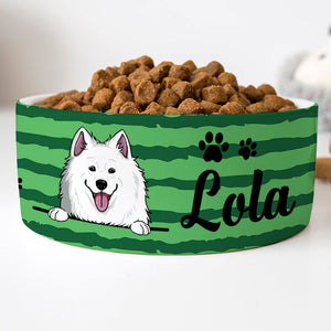 Personalized Custom Dog Bowls, Watermelon, Gift for Dog Lovers