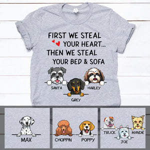 Steal Your Heart, Personalized Shirt, Customized Gifts for Dog Lovers, Custom Tee