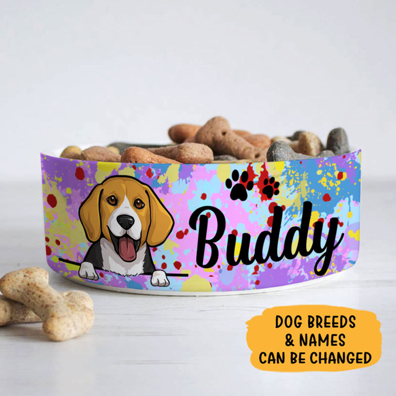 Personalized dog best sale water bowl