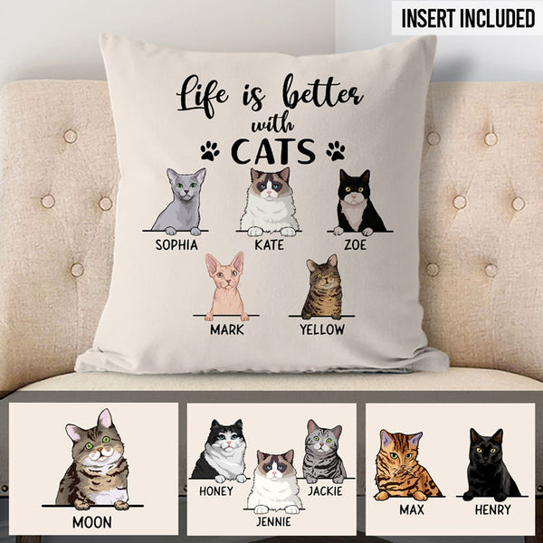 Personalized cat pillow deals