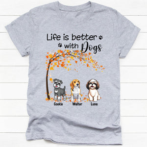 Home Is Where The Dogs Are, Custom Tree Color, Custom Shirt For Dog Lovers, Personalized Gifts