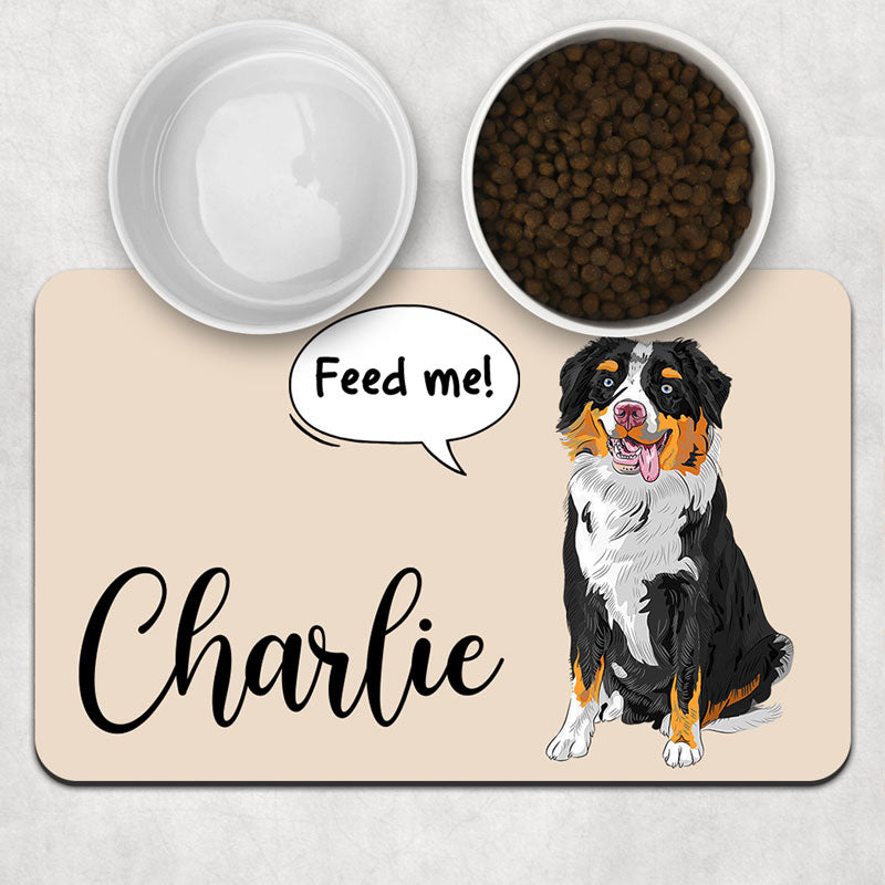 Paw Pattern Pet Placemat, Personalized Pet Food Mat, Custom Gifts For -  PersonalFury