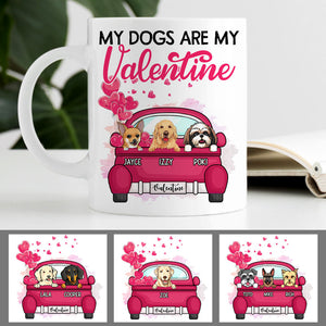 My Dog is My Valentine, Personalized Mug, Custom Gifts for Dog Lovers