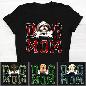 Dog Mom, Dark Color Custom T Shirt, Personalized Gifts for Dog Lovers