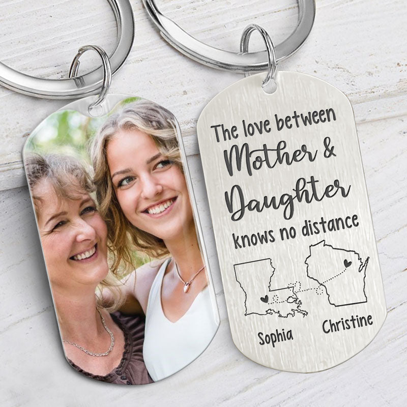The Love Between Mother And Daughter, Personalized Keychain, Gifts