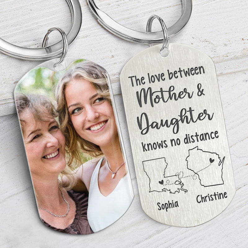 The Love Between Mother And Daughter, Personalized Keychain, Gifts For Mother, Custom Photo
