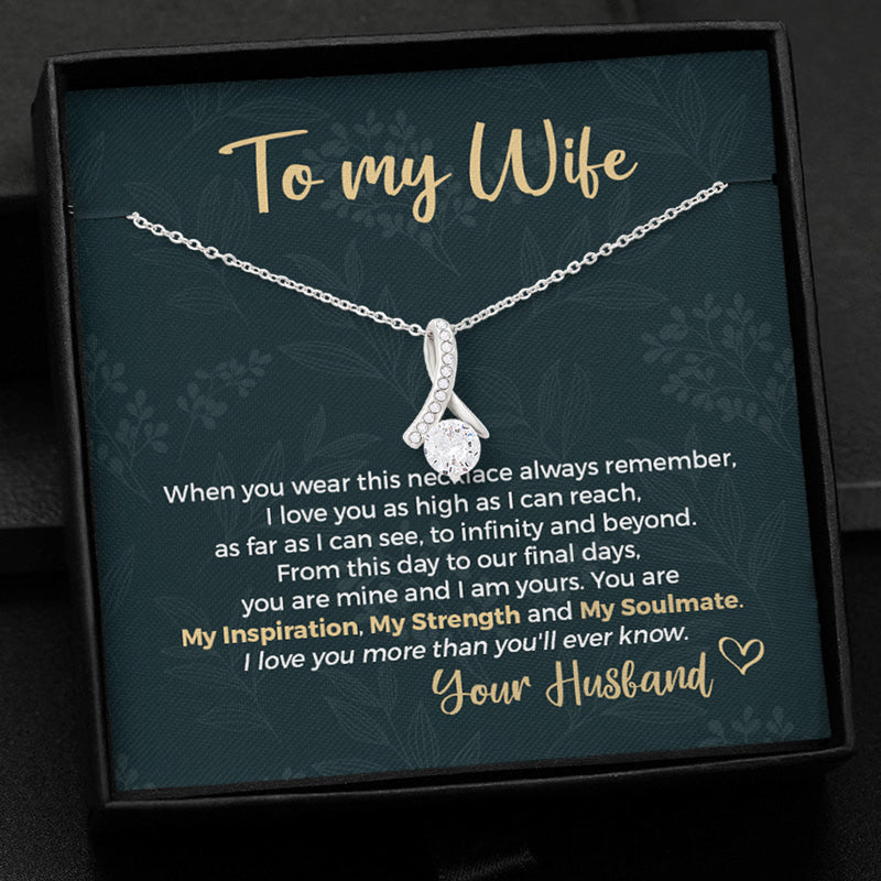I Love You To Infinity And Beyond, Personalized Message Card Jewelry, Valentine's Day Gift For Her
