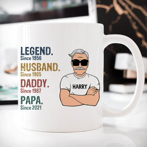 Legend Husband Since Year Old Man, Personalized Mug, Father's Day Gifts