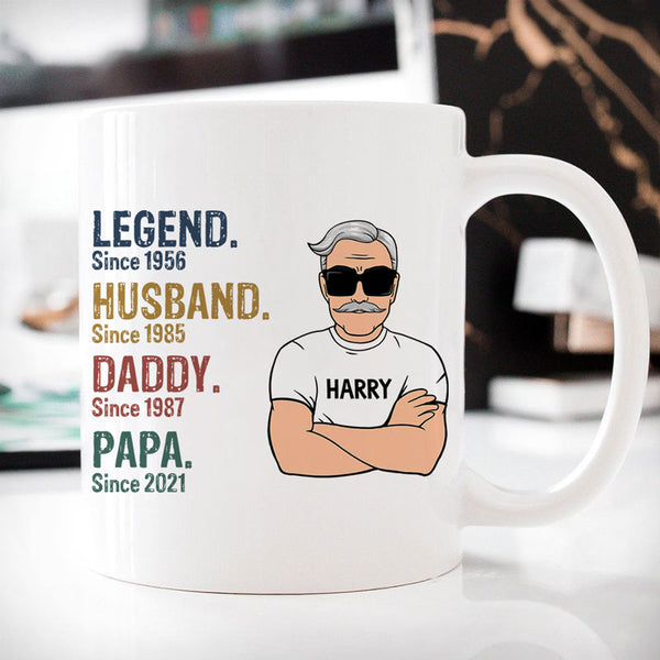Legend Husband Since Year Old Man, Personalized Mug, Father's Day Gift -  PersonalFury