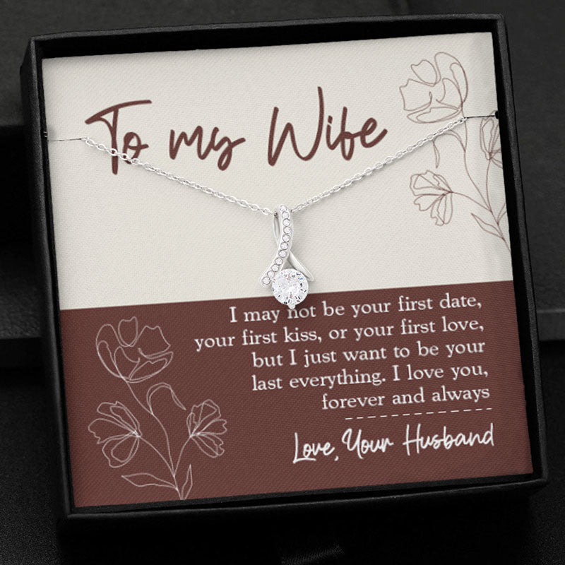 I May Not Be First Date First Kiss, Luxury Necklace, Custom Message Card Jewelry, Gifts For Her