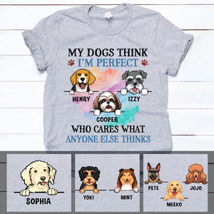 Who cares what anyone else thinks, Funny Custom T Shirt, Personalized Gifts for Dog Lovers
