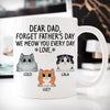 Forget Father's Day, I Meow You Mugs, Funny Custom Coffee Mug, Personalized Gift for Cat Lovers and Cat Dads