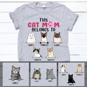 This Cat Mom Belongs To, Custom Shirt, Personalized Gifts for Cat Lovers