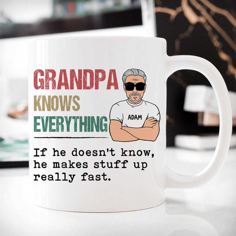 Best Grandpa Mug, Fathers Day Mug Design, 11 & 15 Oz Mug