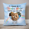 I Crossed The Rainbow Bridge, Memorial Gifts, Custom Photo Pillows, Gift for Pet Lovers