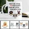 Steal Your Heart, Personalized Coffee Mug, Custom Gift for Dog Lovers