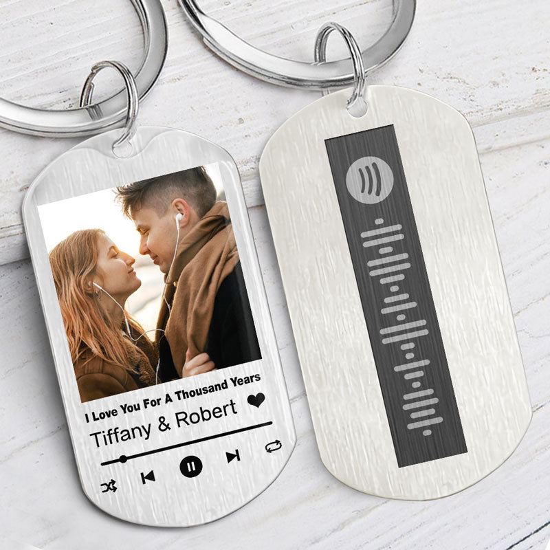 Custom Song Code, Personalized Keychain, Valentine's Day Gifts For Him, Custom Photo