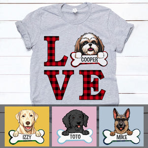 LOVE, Custom T Shirts, Personalized Gifts for Dog Lovers